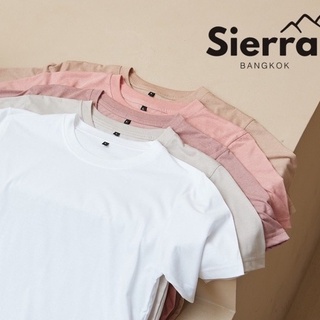 เสื้อยืดคอกลม เสื้อดำ เสื้อยืดสีพื้น ไม่หดไม่ย้วย [Sierra Bangkok]