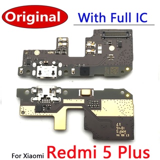 ของแท้ ใหม่ พอร์ตชาร์จ USB ปลั๊กเชื่อมต่อสายเคเบิลอ่อน สําหรับ Xiaomi Redmi 5 Plus