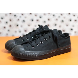 CONVERSE รุ่น ALL STAR MONOCROME OX BLACK  รองเท้าผ้าใบ สีดำ สินค้าใหม่มือ1 ลิขสิทธิ์ของแท้100% มีของ พร้อมส่งทันที