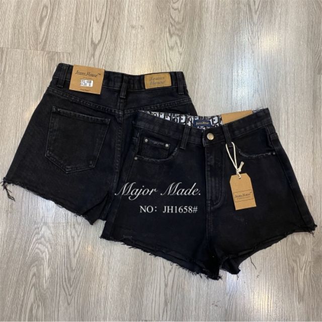 jh1658-ยีนส์ขาสั้นสีดำ-มีs-xl-jeans-house