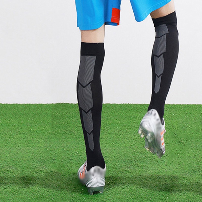 ภาพสินค้าถุงเท้ากีฬากลางแจ้ง บาสเกตบอล ฟุตบอลยาว ถุงเท้ากีฬาสำหรับวิ่งกีฬา Men Anti-Slip Football Socks Breathable Sports Sock จากร้าน simpletch บน Shopee ภาพที่ 6