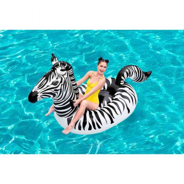 สินค้าพร้อมส่ง-แพม้าลาย-แพแฟนซี-แพยาง-แพแฟนซีลายม้าลาย-แพเป็ด-bestway-zebra-float-pool-float-inflatable-2-54m-x-1-42m
