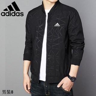 ┋【Factory Outlet】🎉เสื้อแจ็คเก็ตกันลมกันน้ำผู้ชาย Adidas เสื้อแจ็คเก็ตกีฬาแห้งเร็วหลวม