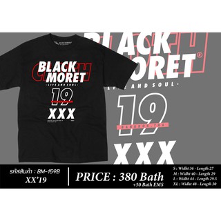 Blackmoret เสื้อยืดแขนสั้น สีดำ ลายXX19