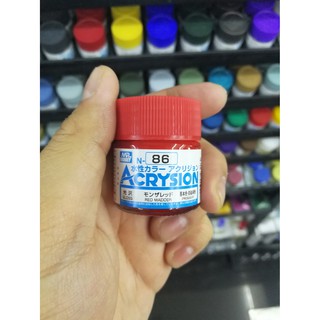 สีสูตรน้ำ Mr.Acrysion Color N86 RED MADDER (Gloss) 10ml