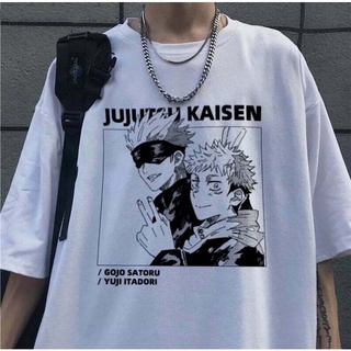 เสื้อยืดผ้าฝ้ายพิมพ์ลายHH ღღเสื้อยืด Jujutsu Kaisen, เสื้อยืดอนิเมะ, เสื้อยืด Gojo และ Yuji, เสื้อยืด Jujutsu Kaisen CKr