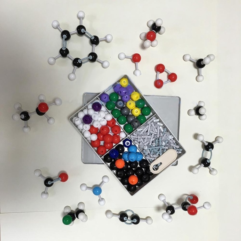 ชุดโมเดลโมเลกุล-240-ชิ้นชุดอิเล็กตรอนเคมีอินทรีย์โมเลกุลอิเล็กตรอนรุ่นวงโคจรเครื่องมือช่วยเหลือเคมีสำหรับบทเรียนเคมี