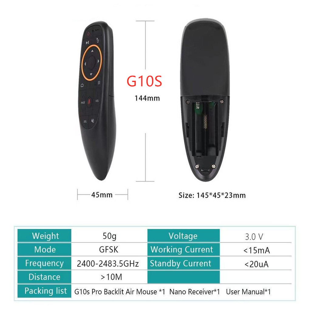 G10S รีโมท Air Mouse (มี Gyro) เมาส์ไร้สาย 2.4G Wireless Air Mouse ...