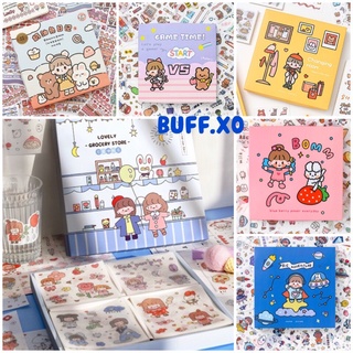 พร้อมส่ง** สติ๊กเกอร์ไดคัท 100 แผ่น/ กล่อง ตกแต่งไดอารี่ สติ๊กเกอร์ไดคัท