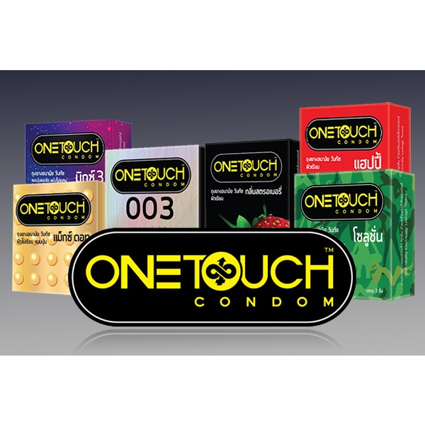 ภาพหน้าปกสินค้าของแท้  ไม่ระบุชื่อสินค้า  ONETOUCH Condom ถุงยางอนามัย วันทัช มีหลายขนาด 49-56 มม. ถุงยาง กล่องละ 3 ชิ้น จากร้าน boombeautyonline บน Shopee