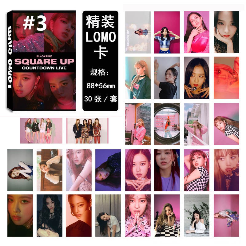 k-pop-blackpink-square-up-lomo-การ์ดรูปภาพ-30-ชิ้น-ชุด