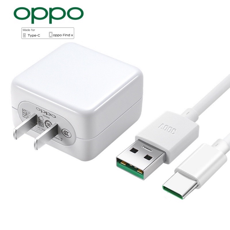 ที่ชาร์จ-oppo-ชาร์จเร็ว-vooc-4-0-หัวชาร์จ-สายชาร์จ-type-c-20w-5v-4a-รับประกัน