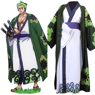 ภาพหน้าปกสินค้า(มีสินค้า) ชุดเสื้อคลุมกิโมโน คอสเพลย์วันพีช Roronoa Zoro สําหรับปาร์ตี้ฮาโลวีน ที่เกี่ยวข้อง