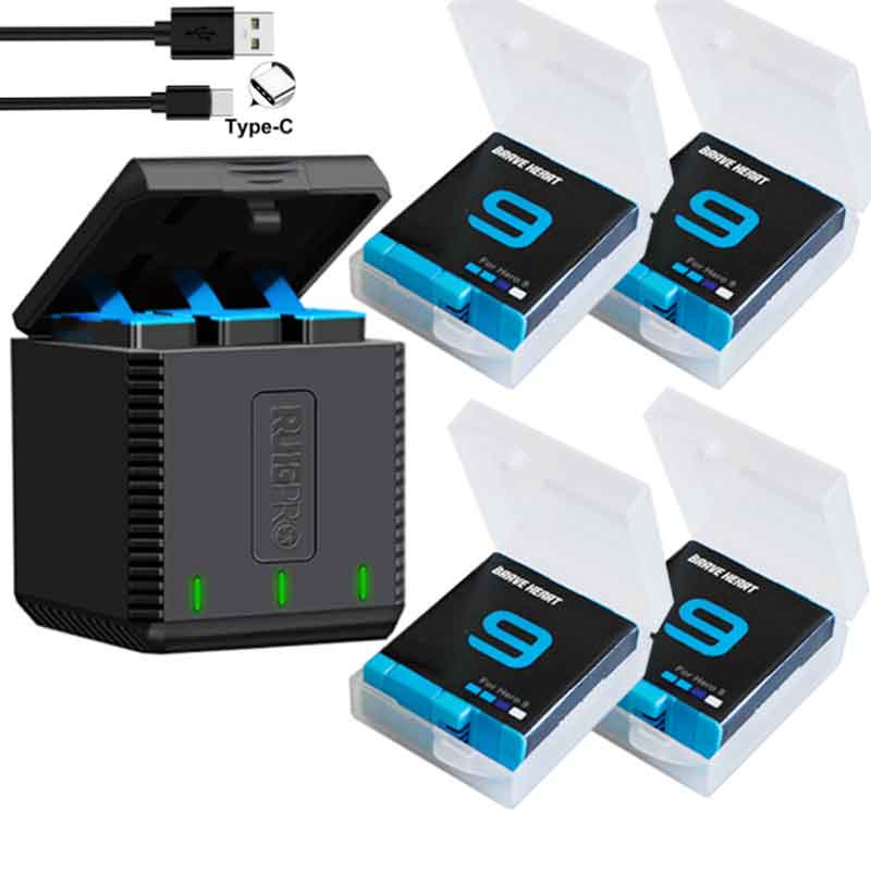 Go Pro Hero 9 Battery for GoPro Hero9 Black Battary 1980mAh Gopro9 ...