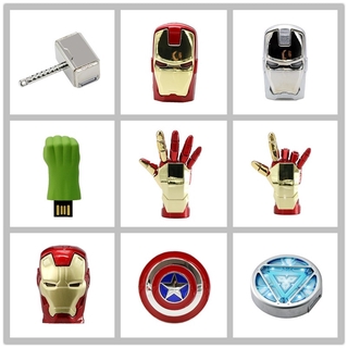 ภาพหน้าปกสินค้า♥【Readystock】 + COD ♥engers USB แฟลชไดรฟ์ 4G Iron Man 8GB ไดรฟ์ปากกา 16GB กัปตันอเมริกา 32GB USB Stick Hulk Thor PenDrive U Disk แฟลชไดรฟ์ USB ที่เกี่ยวข้อง