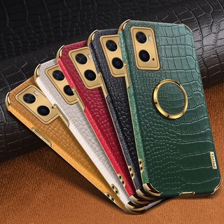 เคสโทรศัพท์ซิลิโคน แบบนิ่ม ลายหนังจระเข้ มีแหวนแม่เหล็ก สําหรับ OPPO A17 A96 A76 A36 A55 A54 A74 A93 A94 A95 A93 A16 A16K A15S A15 F11 A9
