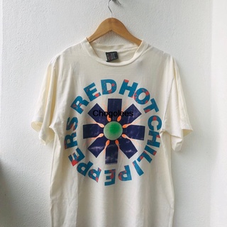 เสื้อยืดผ้าฝ้ายพิมพ์ลาย เสื้อยืด พิมพ์ลายโลโก้ 90s Red Chili PeppersSperm 1990 American Funk Music สไตล์วินเทจ