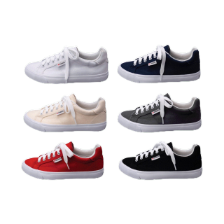 รองเท้าผ้าใบ ผูกเชือก พื้นยางพารา สีดำ SIZE 37-45 ส่งตรงจากโรงงานแท้100% GOLDCITY รุ่น SV001