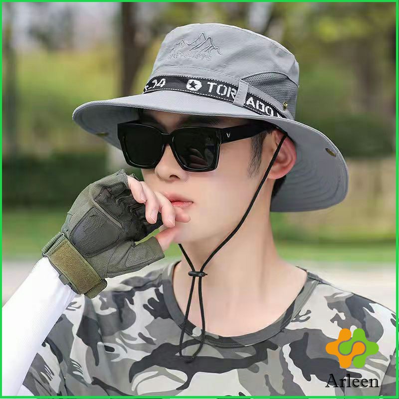 arleen-หมวกกันแดด-มีช่องระบายอากาศ-หมวกกลางแจ้ง-sun-hat