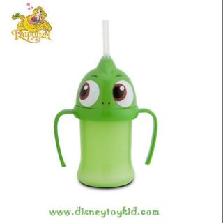 Tangled Pascal Head Cup with Handle for Kids -- แก้วน้ำหัดดื่ม พร้อมหลอดซิลิโคนนิ่ม  นำเข้า Disney USA 