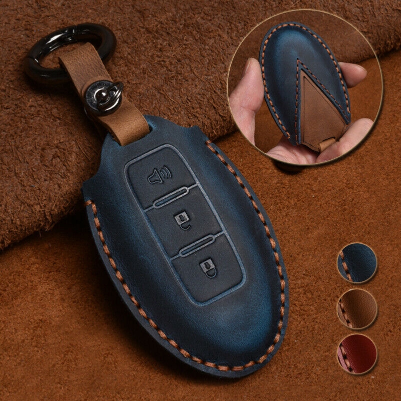 เคสหนังแท้-สำหรับกุญแจรีโมตรถยนต์-nissan-infiniti-3-4-ปุ่ม