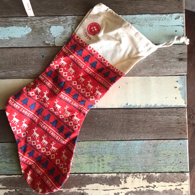 typo-ถุงใส่ของทรงถุงเท้าลายคริสมาสต์-ของใหม่