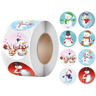 500Pcs Merry Christmas Stickers Snowman Stickers Wrapping Gift Box Label Christmas Tags