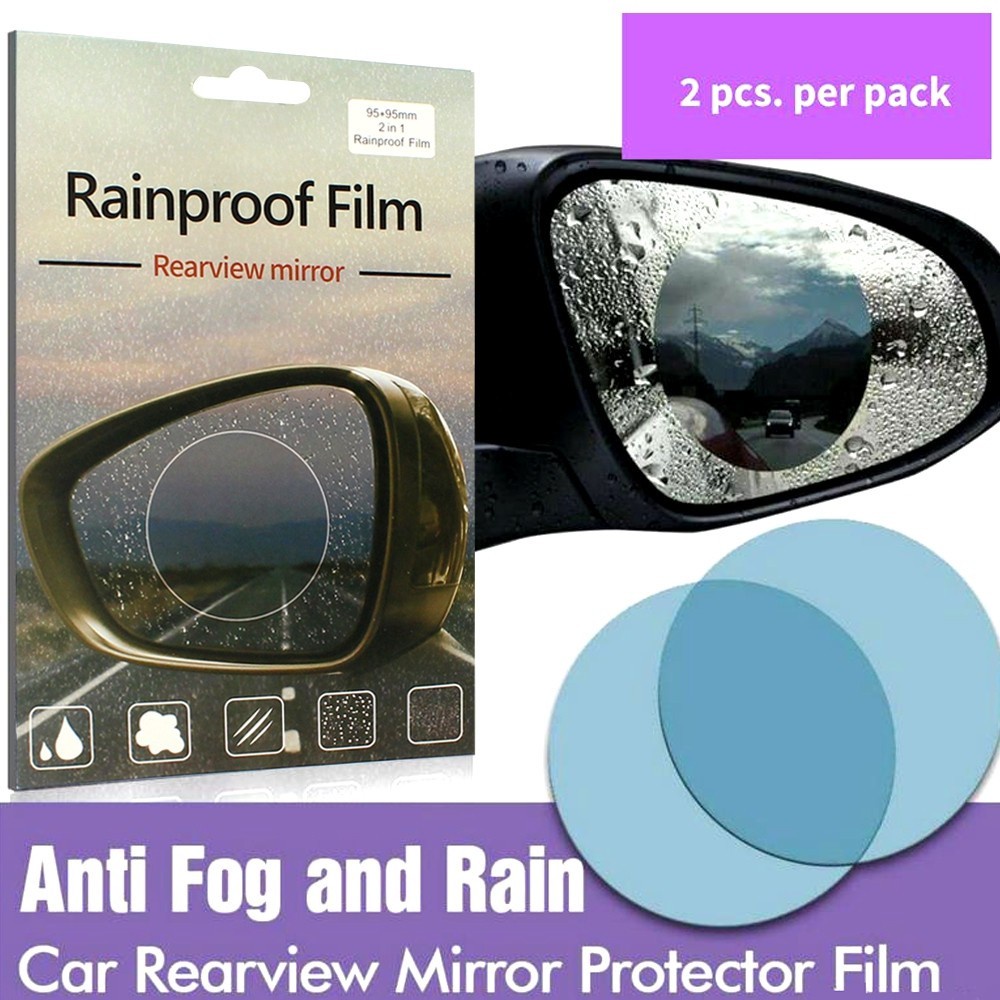 superhomeshopแผ่นฟิล์มกันน้ำ-ฟิล์มป้องกันหยดน้ำฝน-ฟิล์มติดกระจกรถยนต์-rainproof-film-rearview-mirro-8oct-j1
