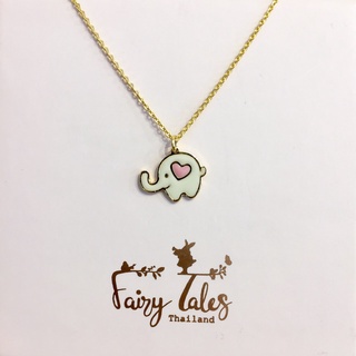 FAIRY TALES - Wonderland Necklace สร้อยคอแฟชั่น รูปช้างหูลายหัวใจ
