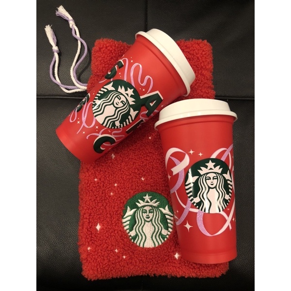 Set แก้ว starbucks collection Christmas พร้อมถุงหูรูดนุ่มนิ่ม Shopee