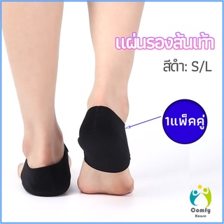 Comfy แผ่นรองส้นเท้า  ผ้ารองส้น ลดปวด ถนอมส้น 1 คู่ พร้อมส่งจากไทย heel pad