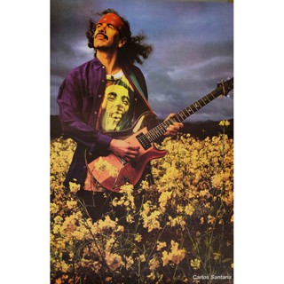 โปสเตอร์ Santana ซันตานา วง ดนตรี รูปภาพ ติดผนัง สวยๆ poster 34.5 x 23.5 นิ้ว (88 x 60 ซม.โดยประมาณ)