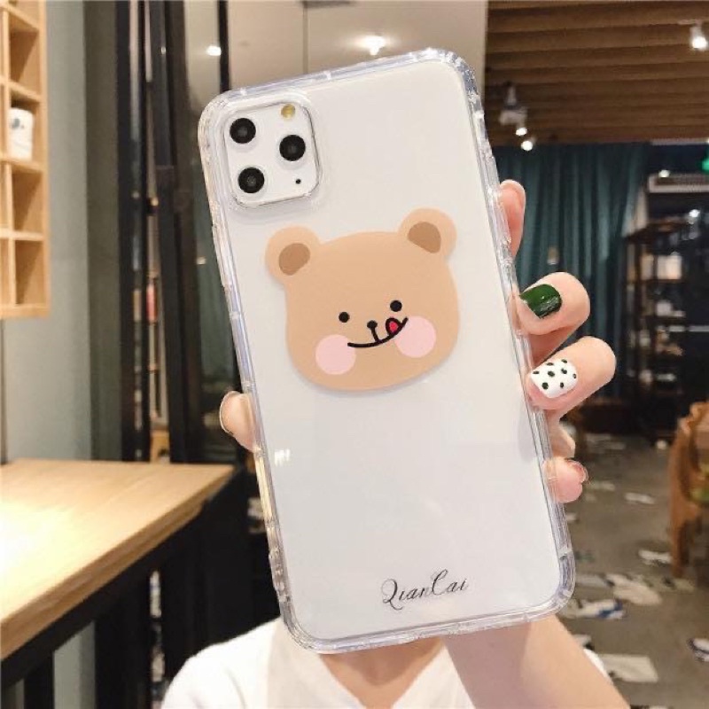 ถูกที่สุด-เคสใสลายหมีน้ำตาลแลบลิ้น-ร้านค้าคนไทย