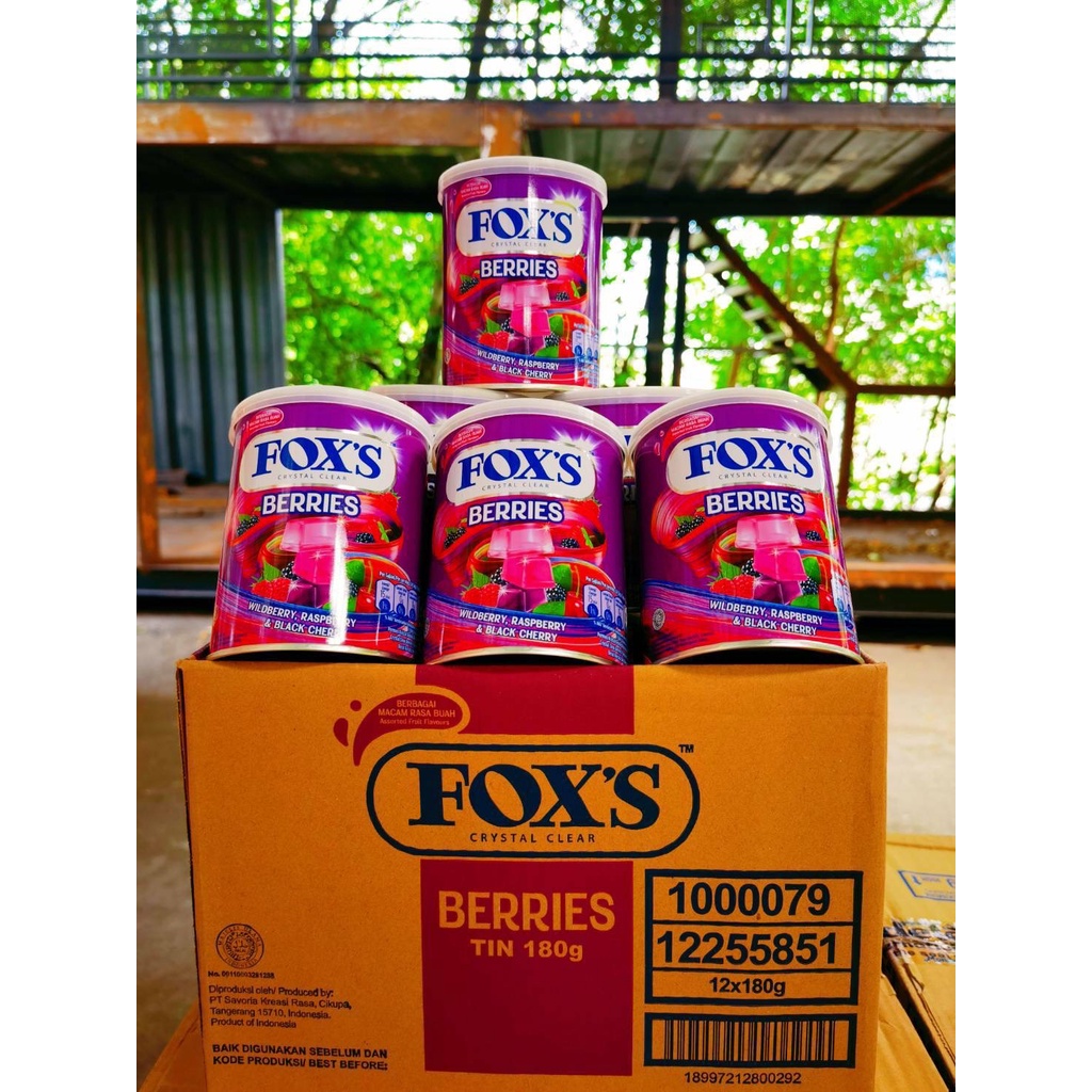 ลูกอม-foxs-ลูกอมฟ๊อกซ์-ลูกอมรสผลไม้-กระป๋อง180g-foxs-crystal-clear-ลูกอมคริสตัลเคลียร์-ลูกอมรสเบอร์รี่-ลูกอมรสมิ้นท์