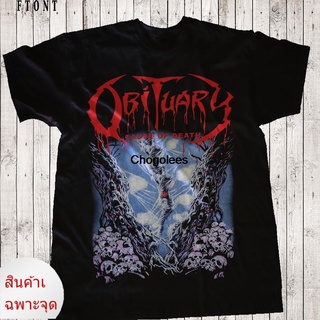 Obituarycause Of Death เสื้อยืดแขนสั้นลําลอง คอกลม ผ้าฝ้าย 100% พิมพ์ลาย Death metal band สีดํา พลัสไซซ์ แฟชั่น สําหรับผ
