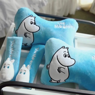 🌟พร้อมส่ง🌟Moomin Car Pillow หมอนรองคอ ติดเบาะรถยนต์ และ ปลอกหุ้มเข็มขัดนิรภัย