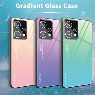 เคสโทรศัพท์มือถือกระจกนิรภัย แบบแข็ง กันกระแทก ไล่โทนสี แวววาว สําหรับ Realme 9 Pro Plus 9Pro+ 9 9i Realme9pro Realme9 4G 5G