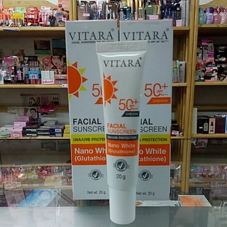 ครีมกันแดดVitara facial sunscreenSPF 50 PA++++ขนาด20กรัม