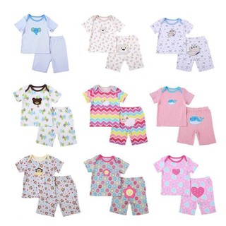 BABYKIDS95 ชุดเด็ก ผ้านิ่ม (Set2ชุด) เสื้อแขนสั้น+กางเกง