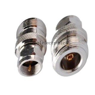 2pcs N female to F male Jack straight RF Coax Cable Adapter Connector