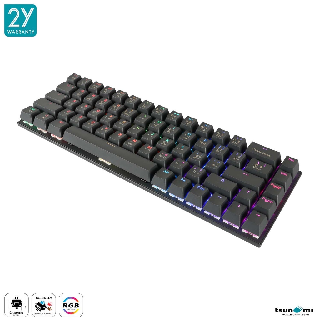 ภาพสินค้า(ลด ล้าง สต๊อก) คีย์บอร์ดเกมมิ่ง Tsunami Outemu MK-68 68Keys 60% Compact Mechanical Keyboard (รับประกันสินค้า 2 ปี) จากร้าน tsunami_thailand บน Shopee ภาพที่ 5