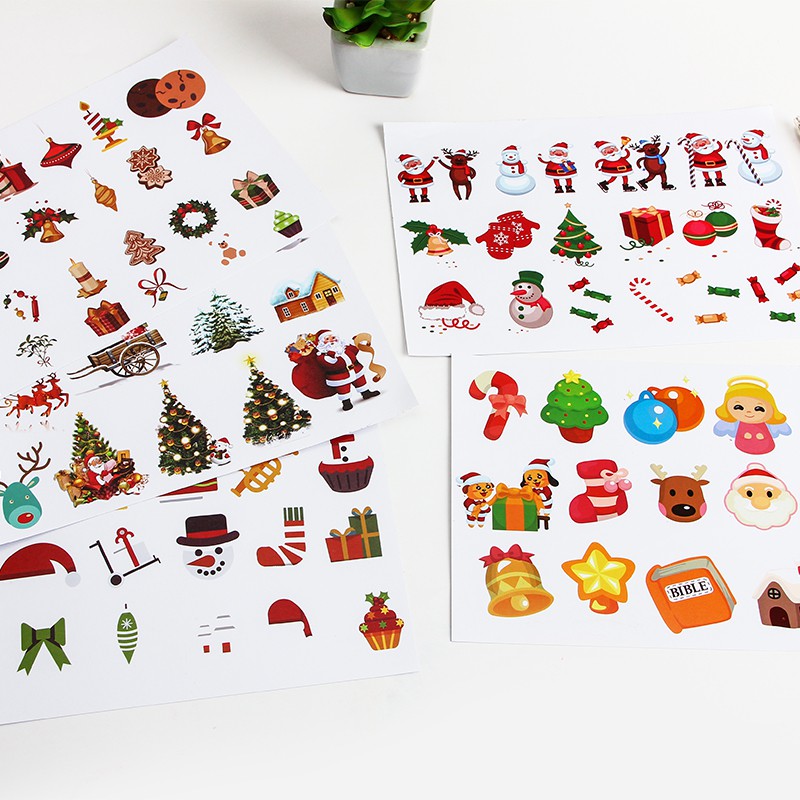 happy-cristmas-stickers-กันน้ำ