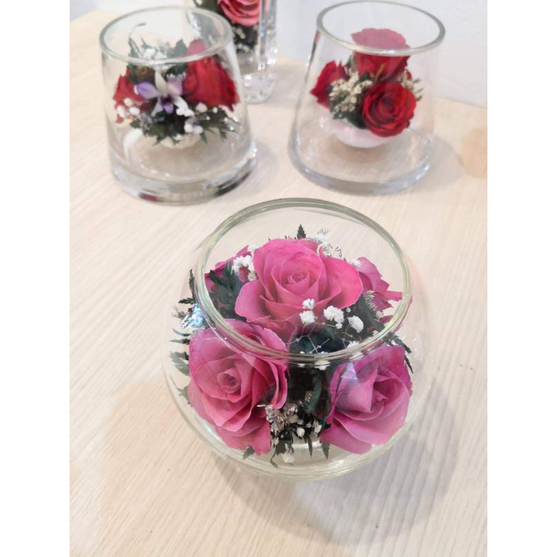 ภาพสินค้าดอกกุหลาบ ดอกกุหลาบในโหลแก้ว ช่อดอกไม้ ของขวัญวาเลนไทน์ จากร้าน amp297 บน Shopee ภาพที่ 4