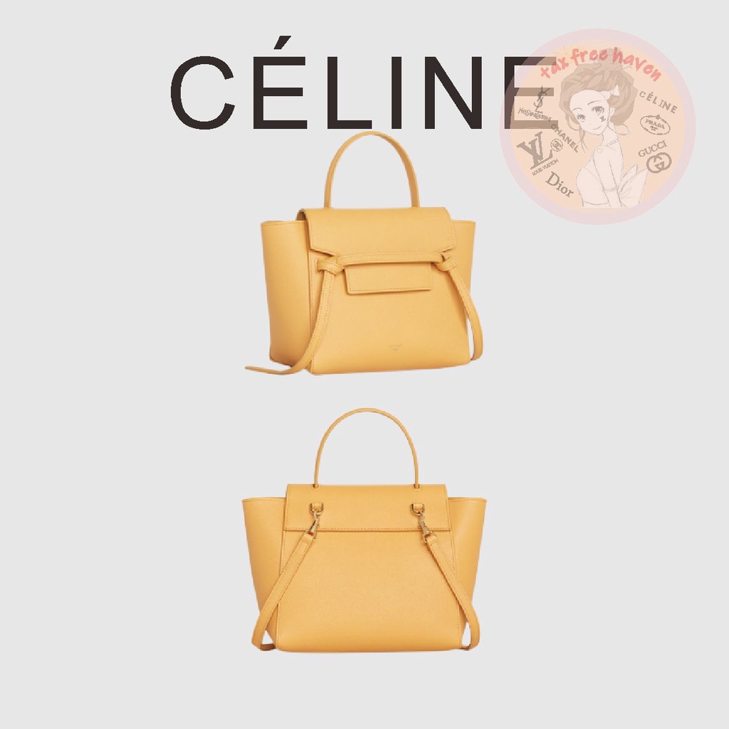 shopee-ราคาต่ำสุด-ของแท้-100-celine-brand-new-belt-nano-grained-calfskin-handbag