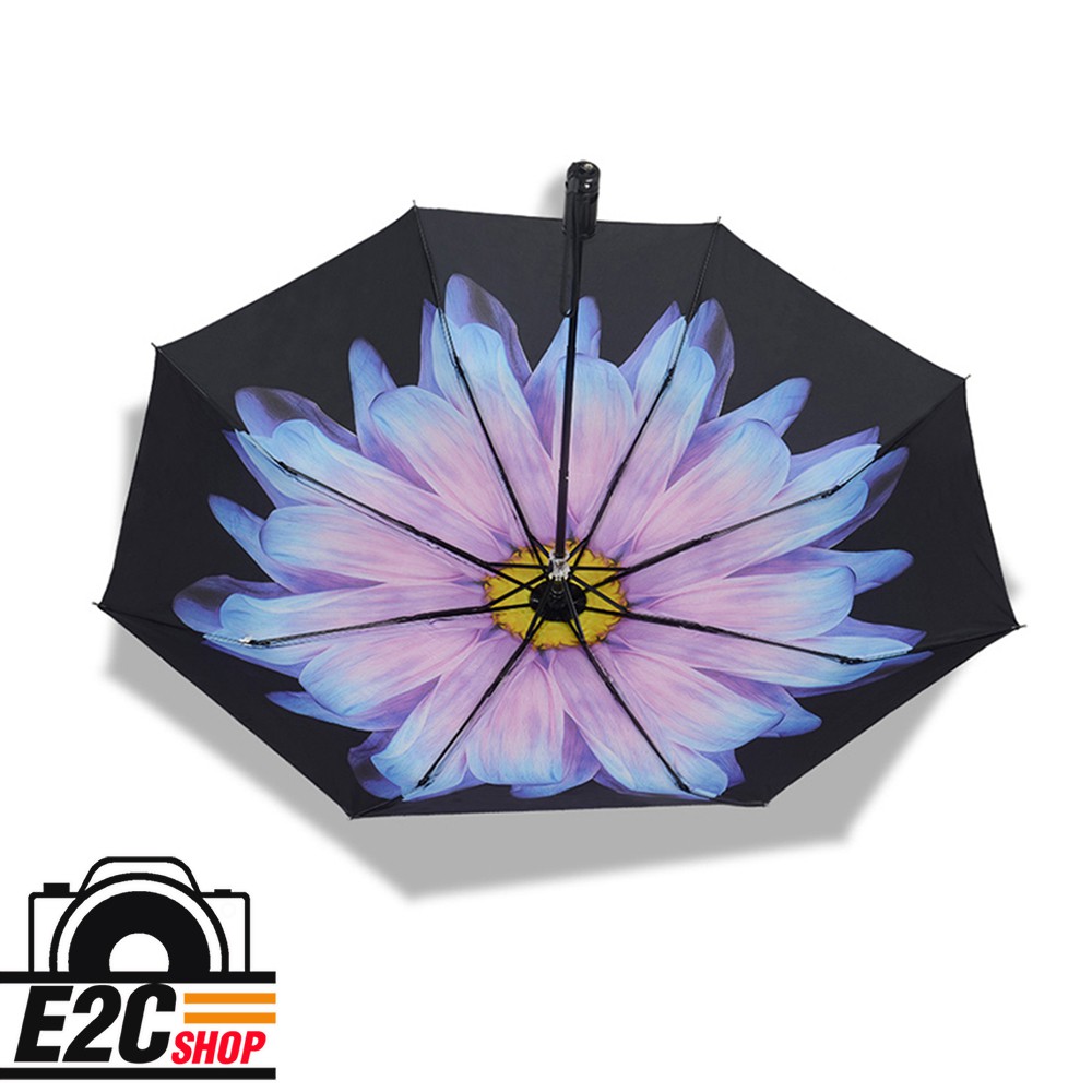 ร่มเซลฟี่-papaler-selfie-stick-amp-umbrella-ลายดอกม่วง