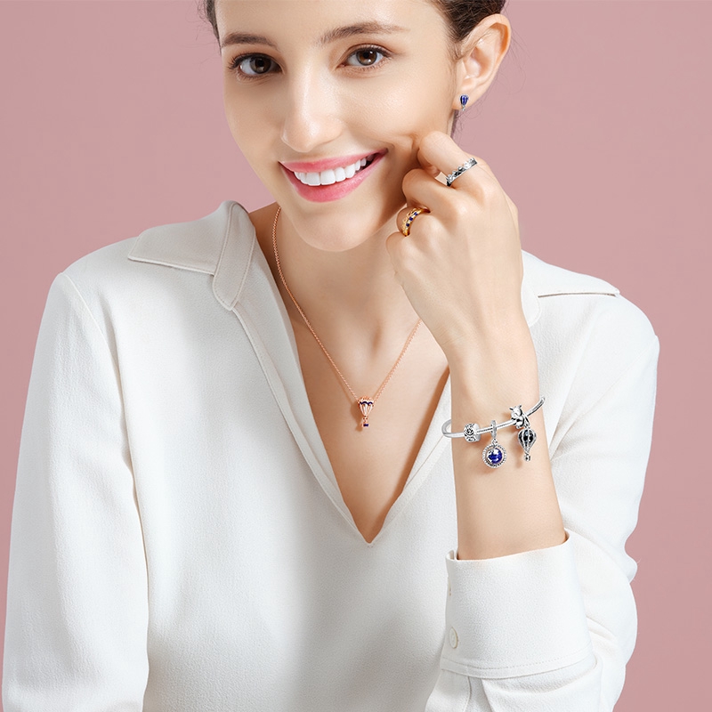 ส่งฟรี-pandora-charm-blue-balloon-string-bracelet-fashion-สร้อยข้อมือ-เครื่องประดับ-พร้อมส่ง-แท