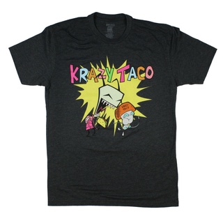 เสื้อยืดผู้ เสื้อยืด ผ้าฝ้ายแท้ พิมพ์ลายการ์ตูน Nickelodeon Invader Zim Krazy Taco สไตล์โกธิค คลาสสิก ของขวัญวันหยุด สํา