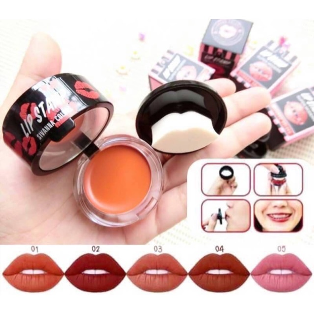 sivanna-lip-stamp-super-modrn-kissme-hf-585-ปั๊มลงบนลิปสติกและนำมาปั๊มลงที่ริมฝีปากของเราเพียงเท่านี้คุณจะได้สีปากที่สวย