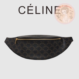 Shopee ลดกระหน่ำ 🔥ของแท้ 100% 🎁Celine Brand New TRIOMPHE Logo Printed Waist Bag