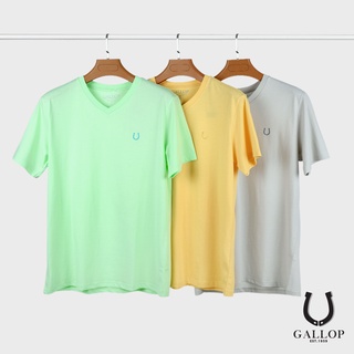 GALLOP : [3 PCS.] เสื้อยืดคอวี BASIC -T-SHIRT (V-necked) รุ่น GN9007S / 1 Set มี 3 ชิ้น